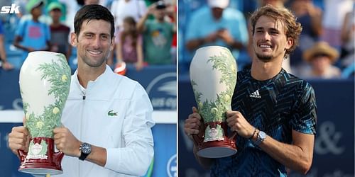 Novak Djokovic and Alexander Zverev.