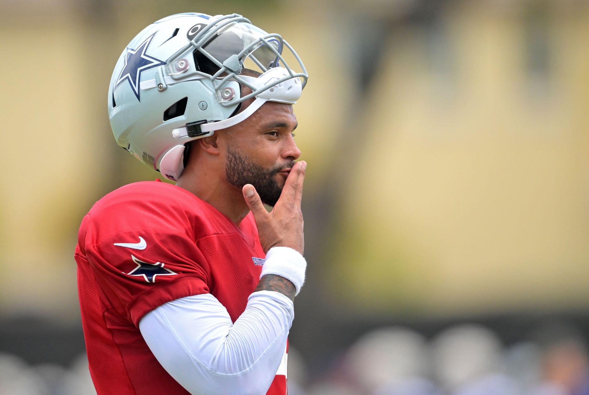 Prescott at Dallas Cowboys Training Camp this offseason