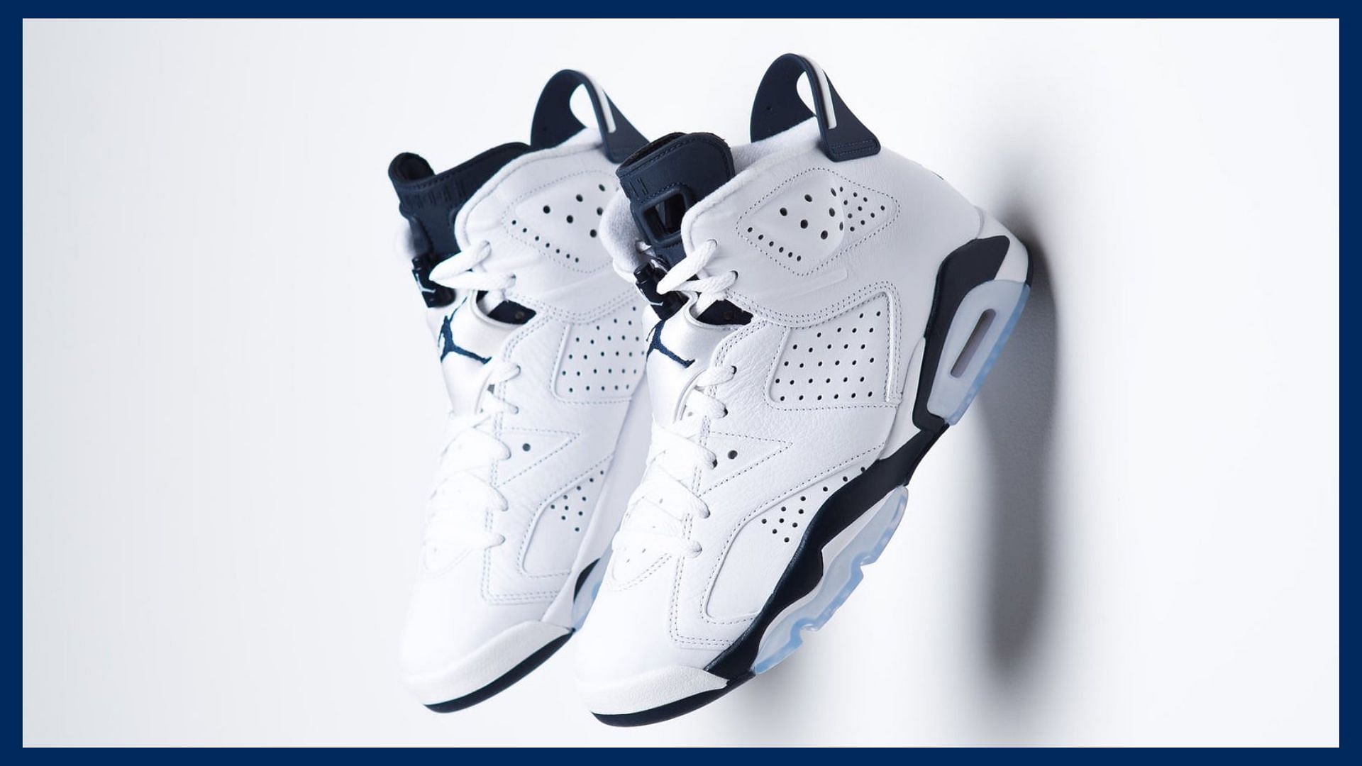 Take a look at the AJ6 Midnight Navy shoes (Image via Twitter/@kicksdealsca)
