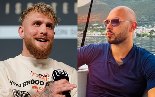 Jake Paul (left) and Andrew Tate (right) (Image credits Getty Images and @cobratate on Instagram)