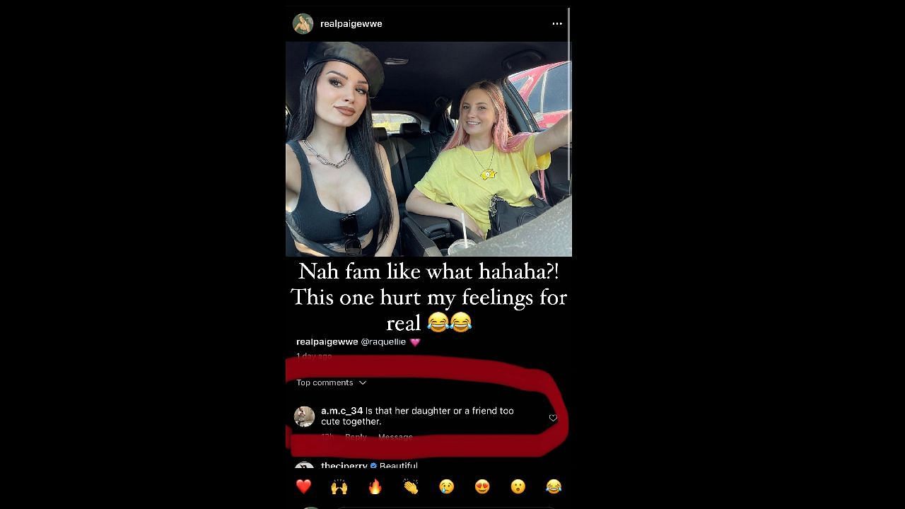 Paige's response to a fan's hilarious assumption on Instagram