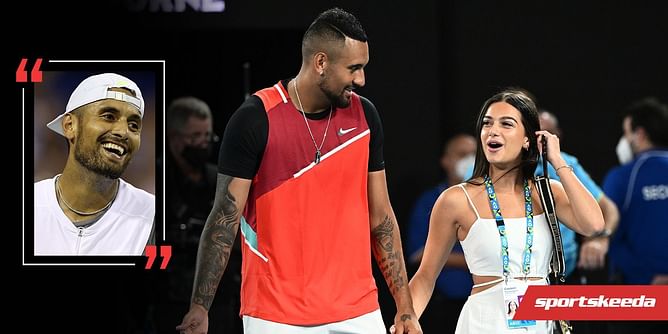 "I'm not going to tell you what Cos thinks about Cincinnati" - Nick Kyrgios on being asked if he & his girlfriend Costeen Hatzi are enjoying Cincinnati