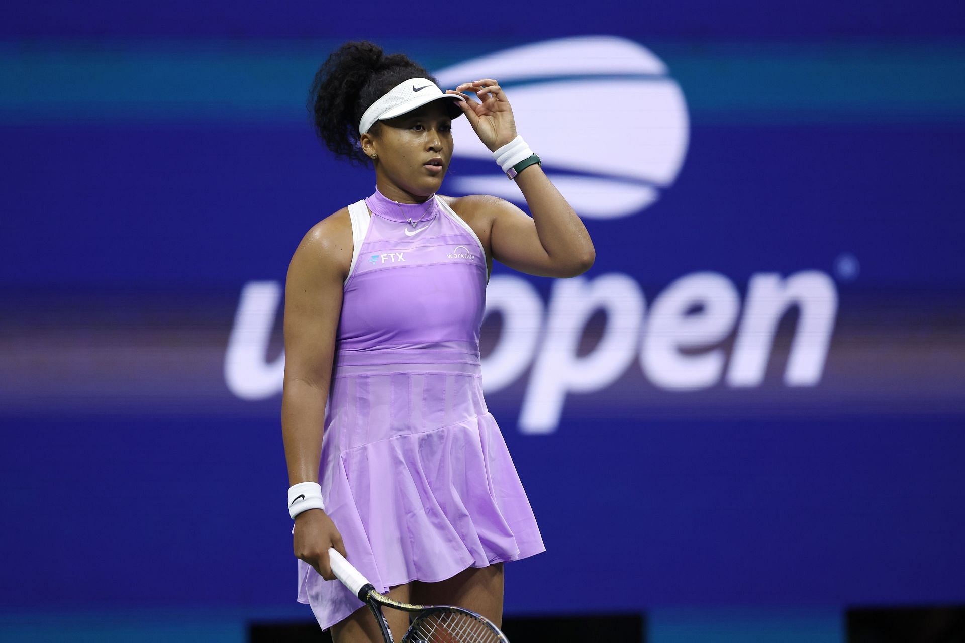 Naomi Osaka fell in the first round of the 2022 US Open to Danielle Collins