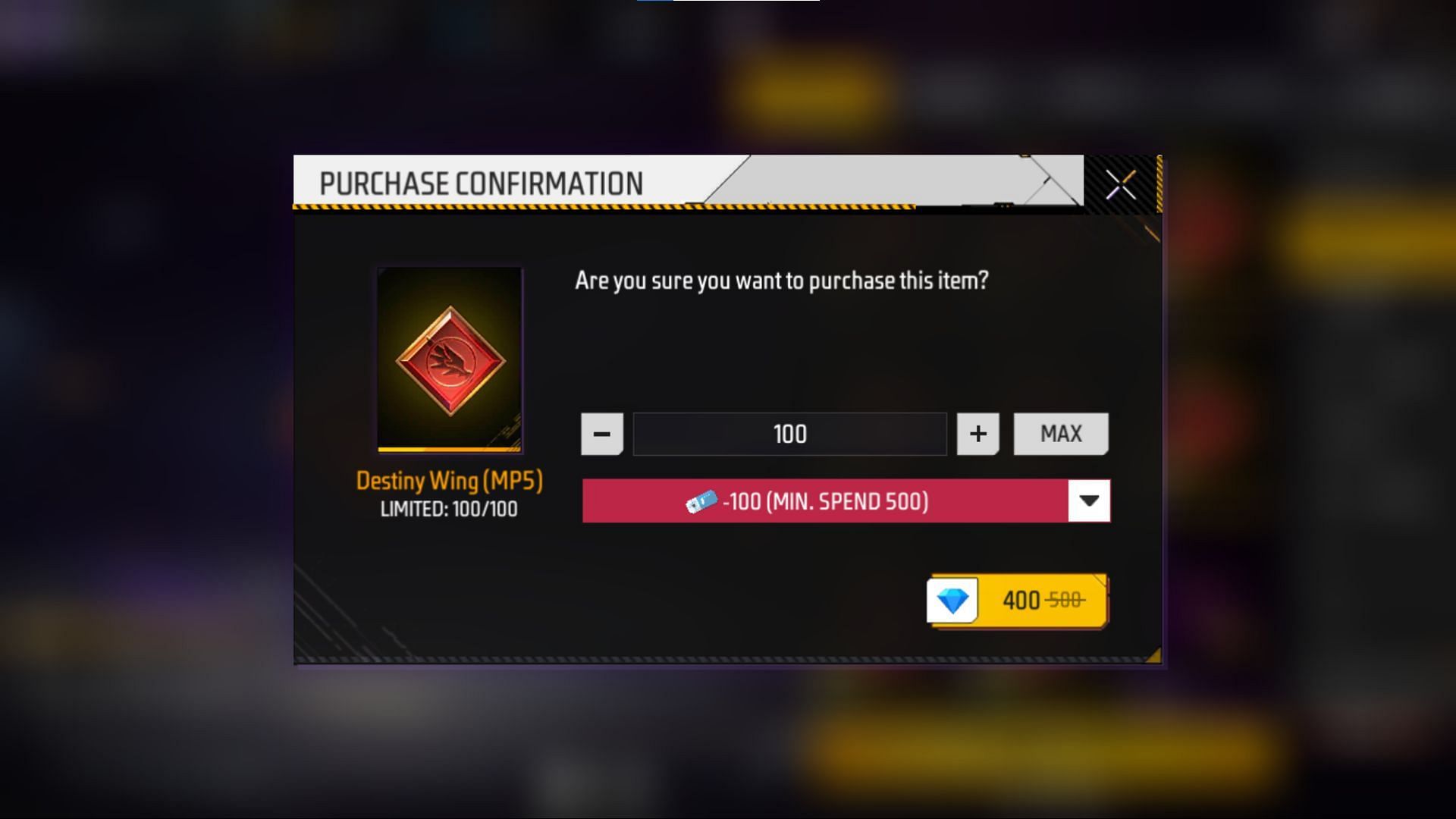 Confirm the purchase (Image via Garena)