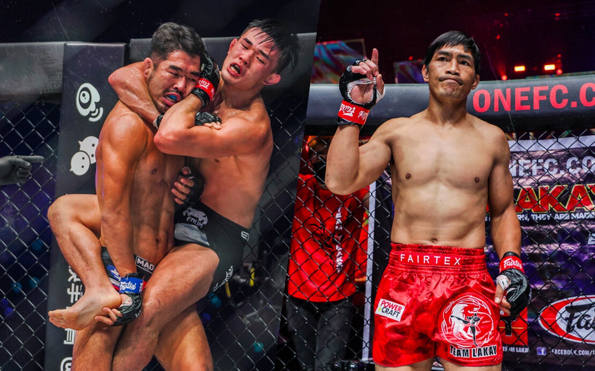 Eduard Folayang (R) discusses the rematch between Ok Rae Yoon (L) and Christian Lee (M) [Photos ONE Championship]