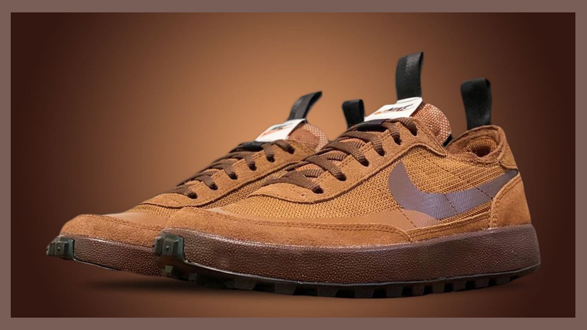 Tom Sachs x NikeCraft General Purpose Shoe Brown colorway (Image via Twitter/@soleretriever)