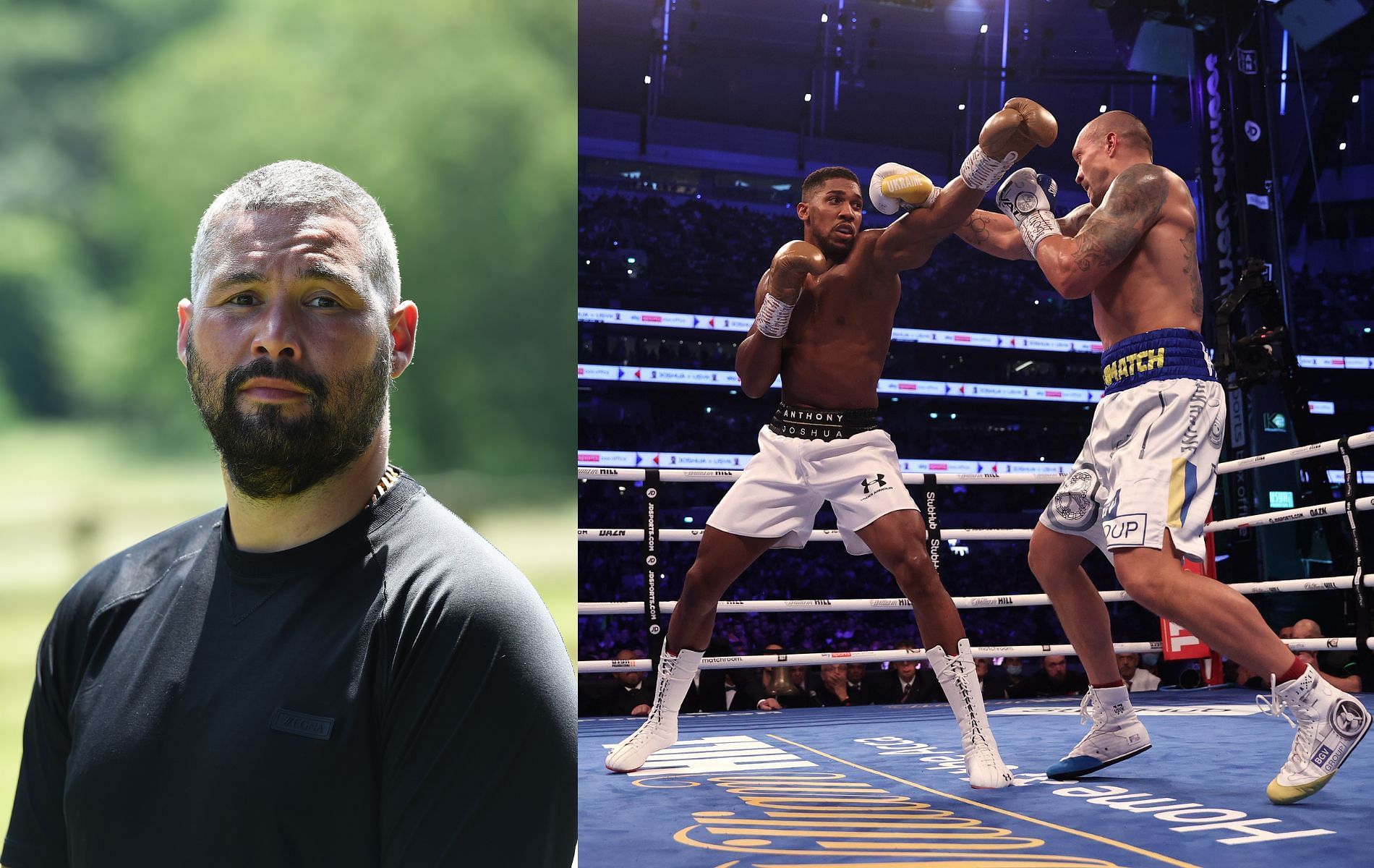 From Left to Right :Tony Bellew, Anthony Joshua and Oleksander Usyk