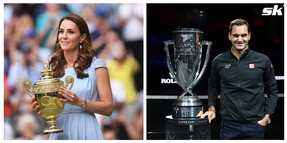 Roger Federer and Kate Middleton join hands