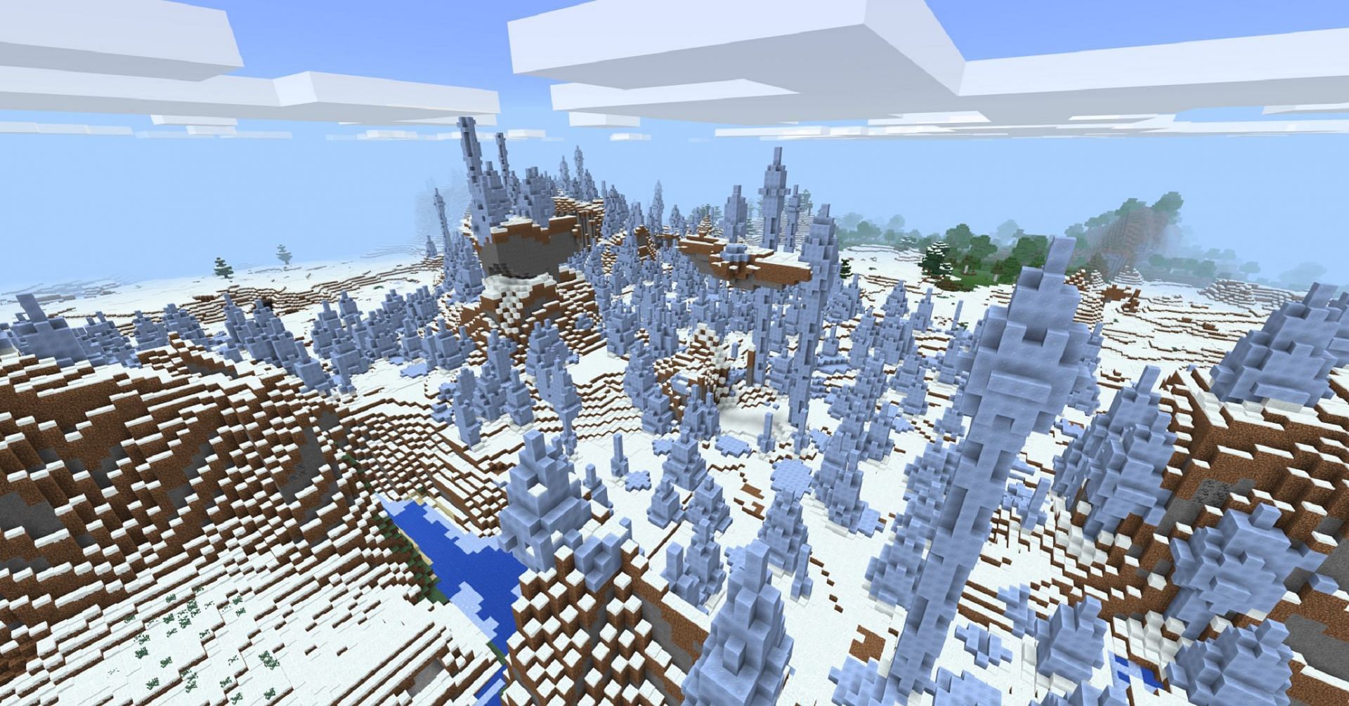 An ice spike biome in Minecraft (Image via Mojang)