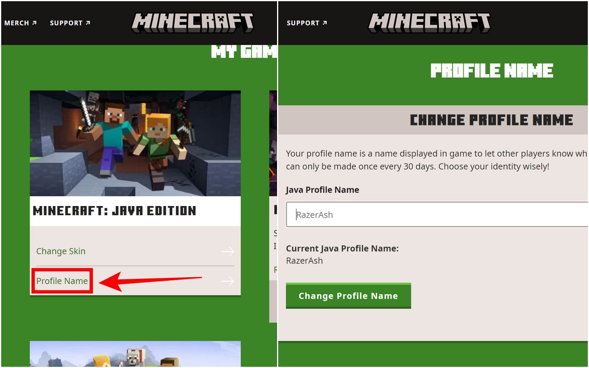 Minecraft: Java Edition Profile Name VS Gamertag FAQ