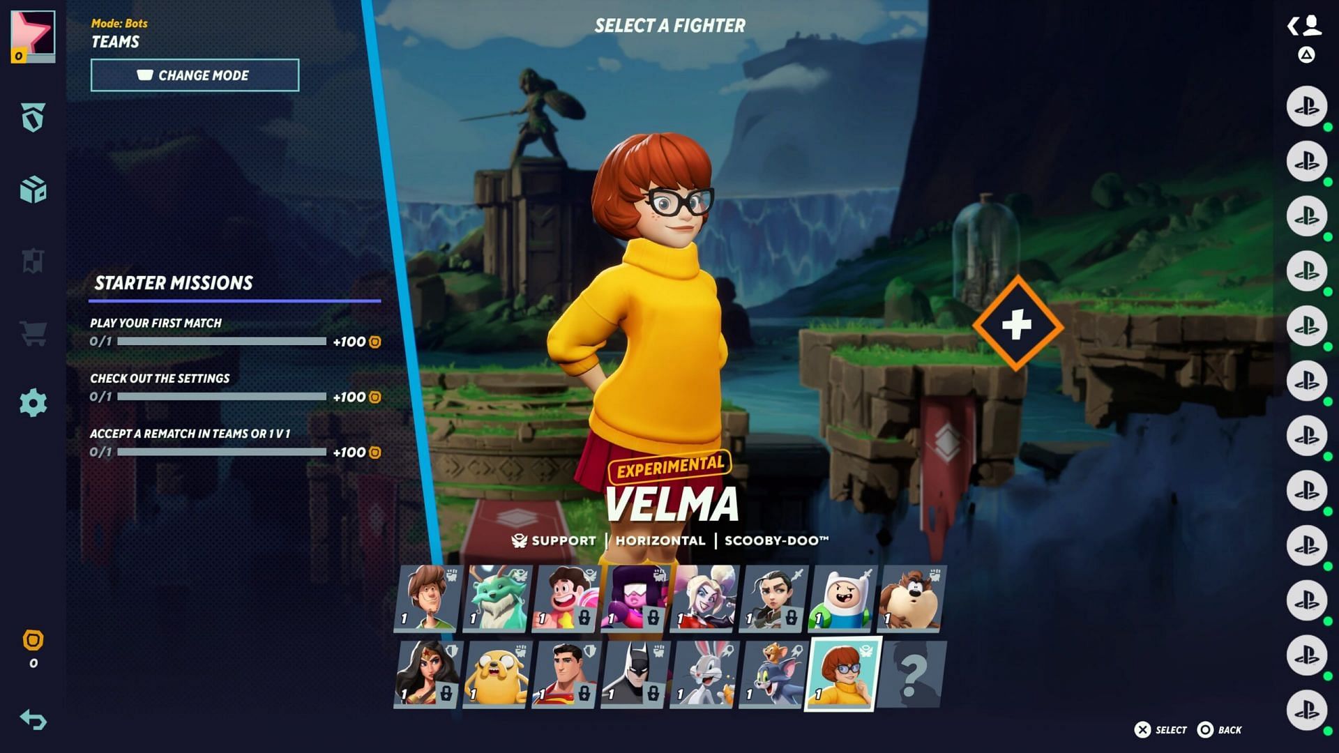 Velma, as she appears in the MultiVersus character select screen (Image via Warner Bros. Interactive Entertainment)