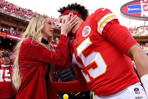 Brittany and Patrick Mahomes at the AFC Championship - Cincinnati Bengals v Kansas City Chiefs