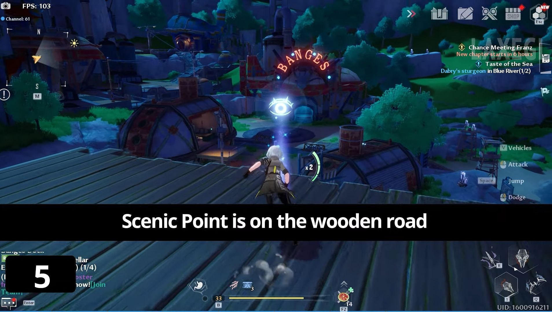 The fifth Scenic Point in Banges in Tower of Fantasy (Image via LAXEGI/YouTube)