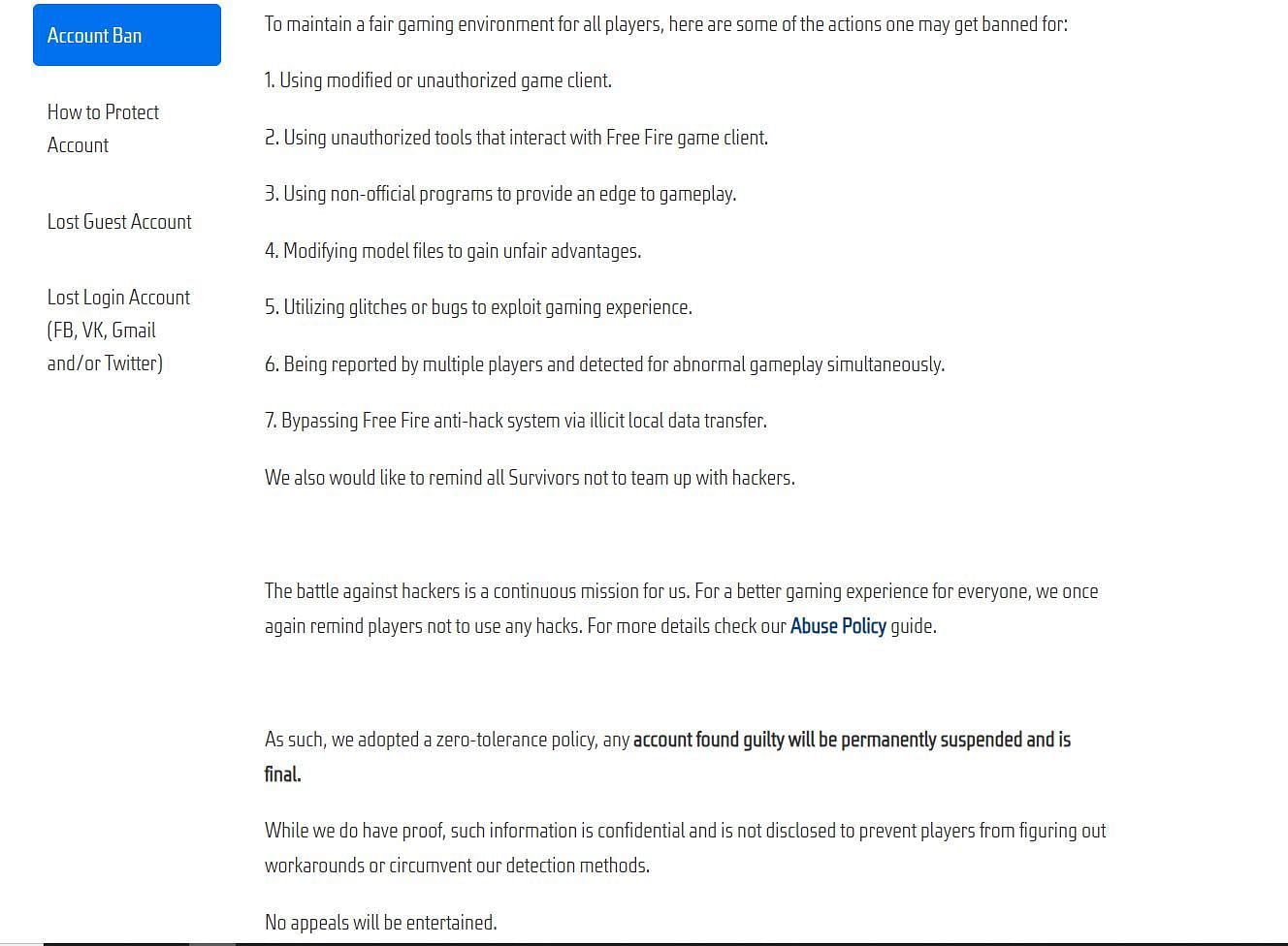 Garena Free Fire - Survivors! If you see any player or are suspicious of  anyone using hacks or bots or scripts in-game, do not hesitate to follow  the reporting steps and report