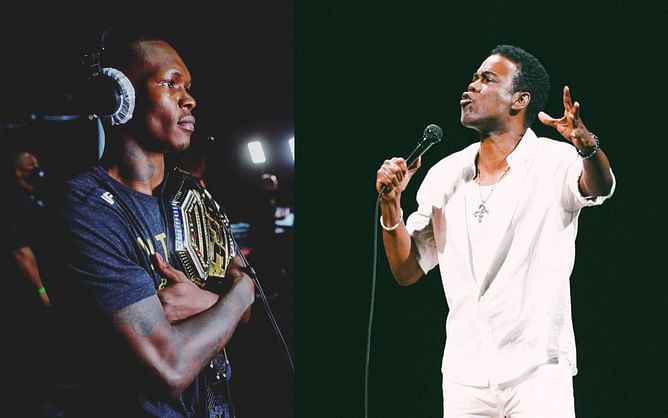 "Appreciate greatness while they here" - "Grateful" Israel Adesanya catches up with comedian Chris Rock following his show at Spark Arena in Auckland