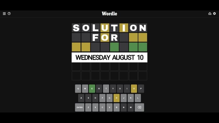Wordle #417 answer for Wednesday, August 10