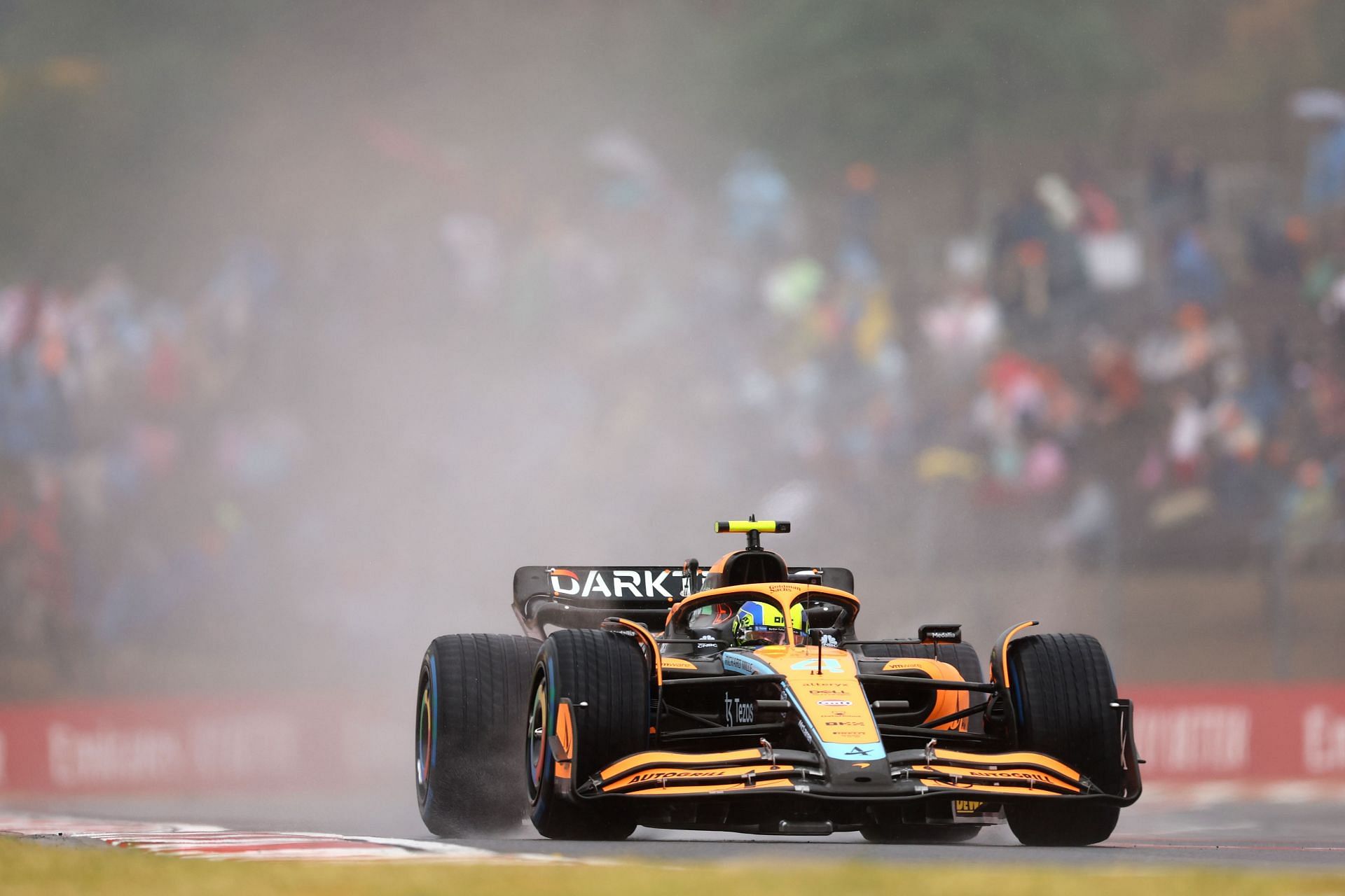 Lando Norris driving the (#4) McLaren MCL36 on track during the F1 Grand Prix of Hungary at Hungaroring on July 31, 2022, in Budapest, Hungary. (Photo by Francois Nel/Getty Images)