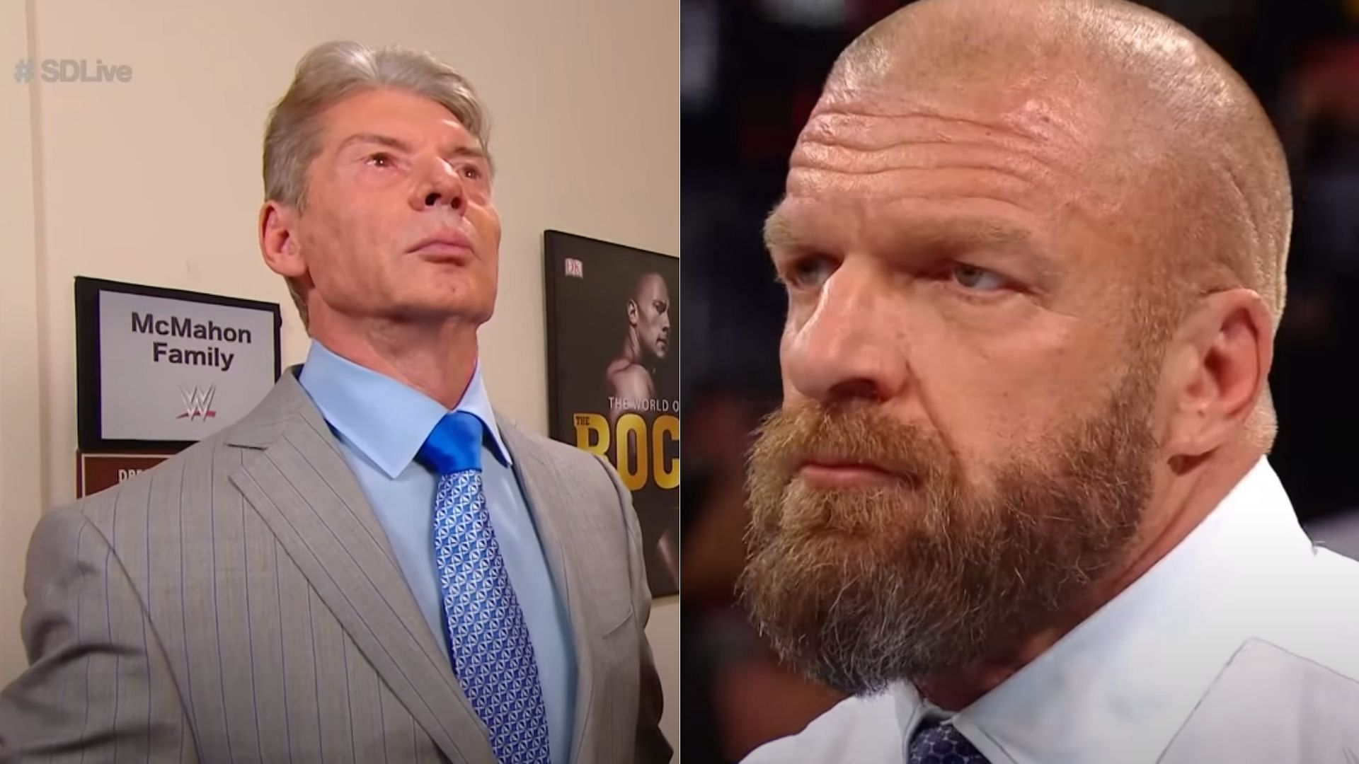 Vince McMahon (left); Triple H (right)