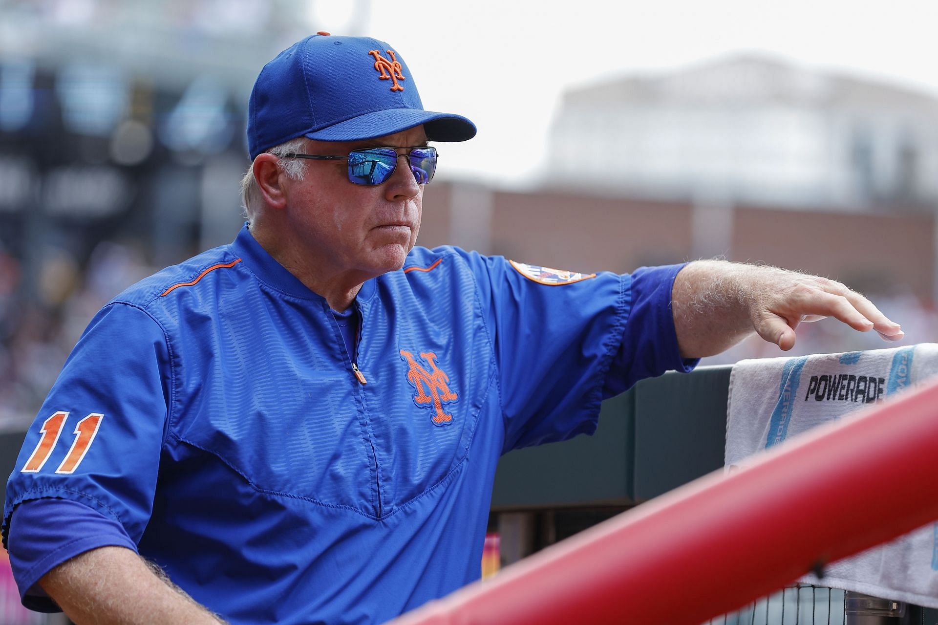 New York Mets manager Buck Showalter during a New York Mets v Atlanta Braves game this season.