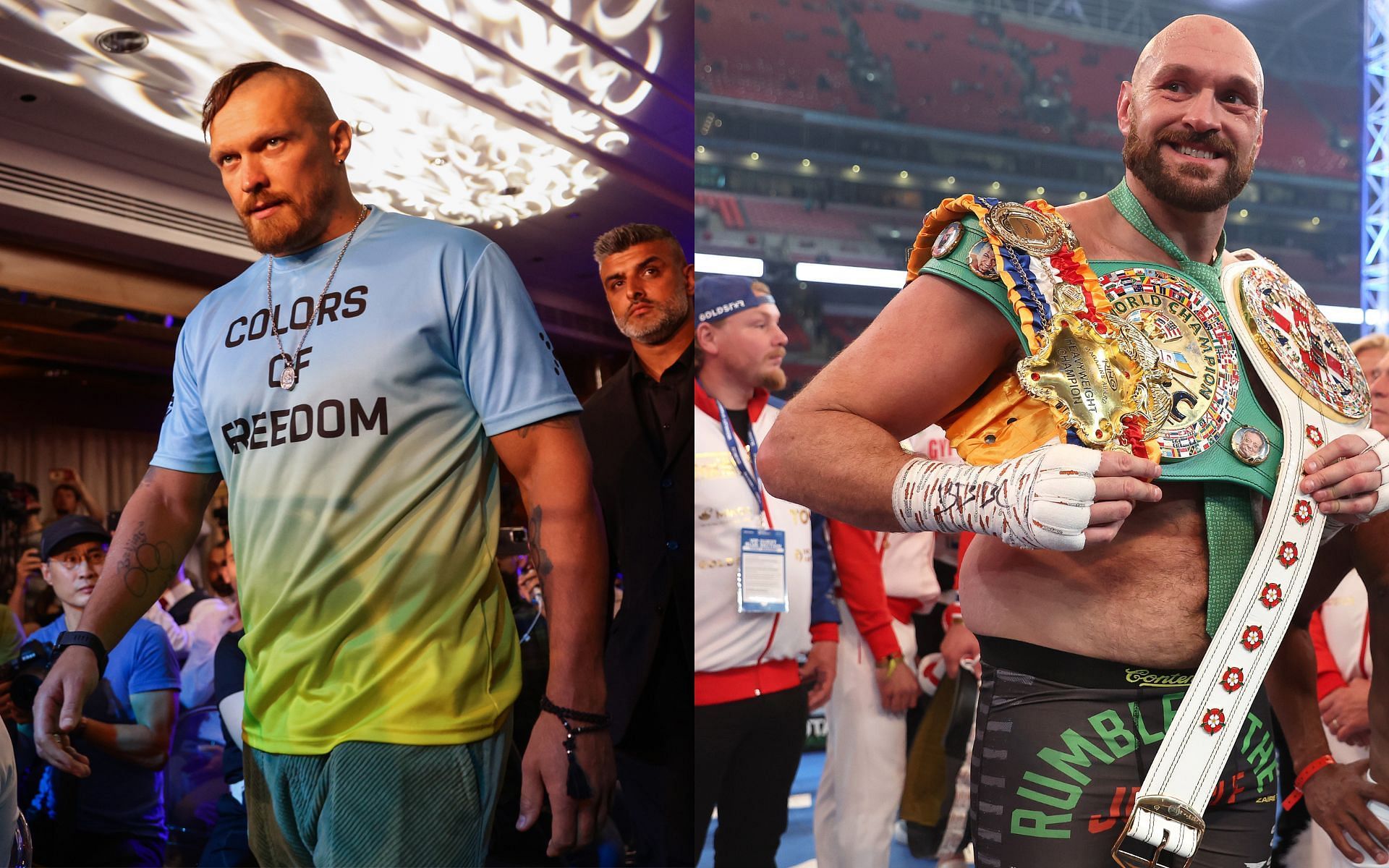 Oleksandr Usyk (left) and Tyson Fury (right) (Image credits Getty Images)