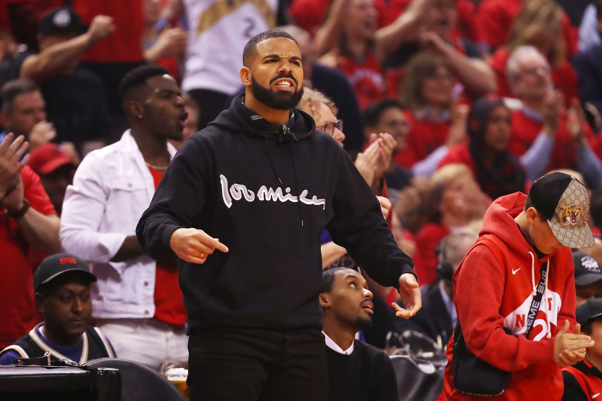 Drake at Milwaukee Bucks v Toronto Raptors Game