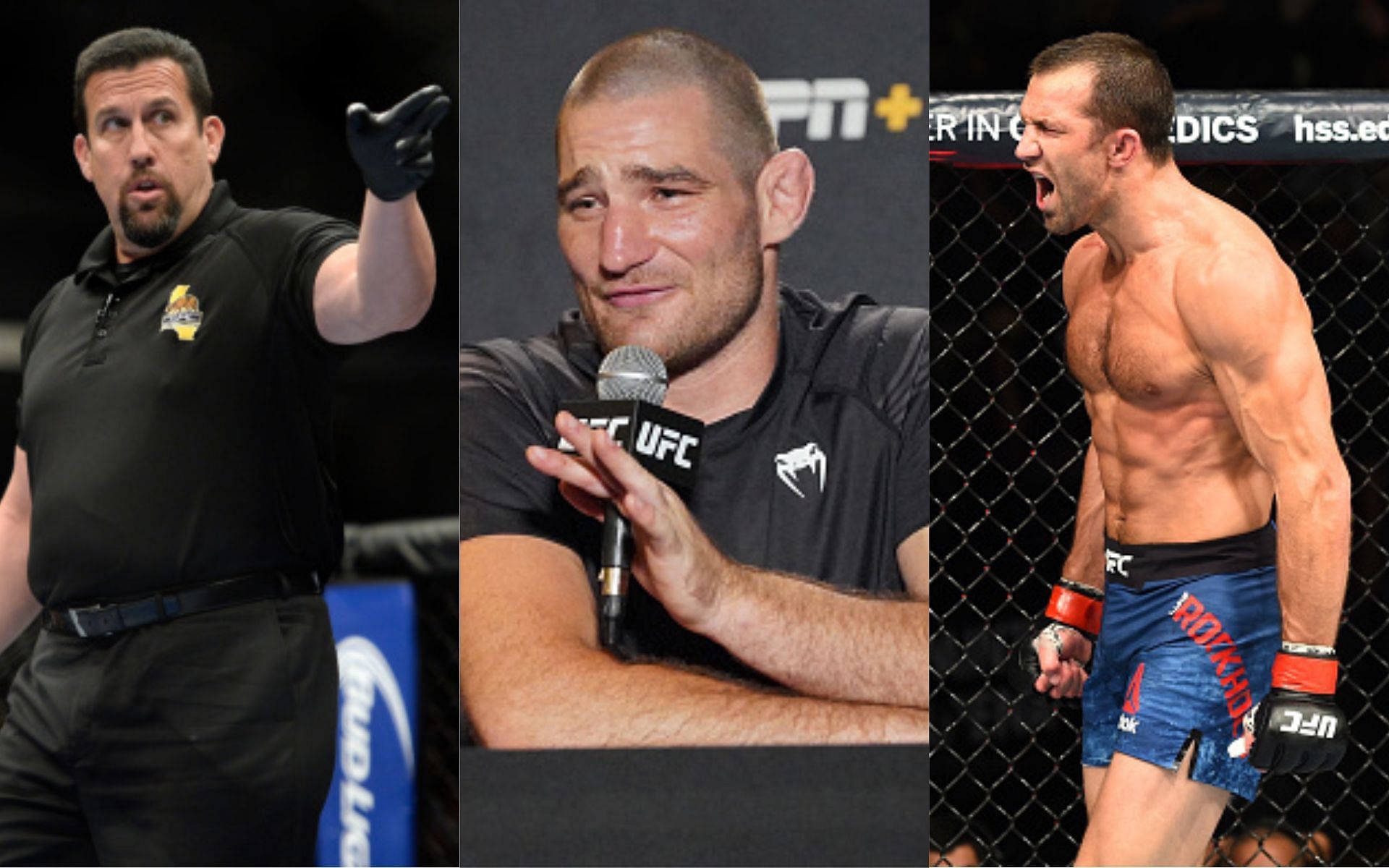 John McCarthy (left), Sean Strickland (middle), and Luke Rockhold (right)(Images via Getty)
