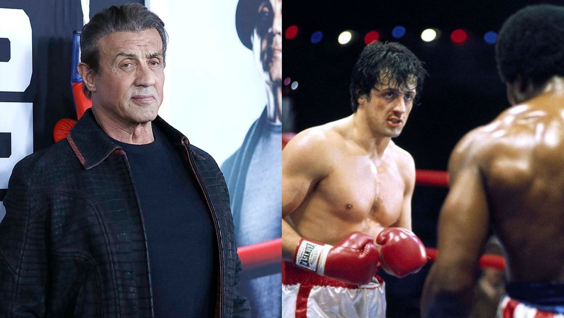 Sylvester Stallone has expressed his disappointment with the new Rocky spinoff, Drago. (Image via John Lamparski/Getty, @coreynceo/Twitter)