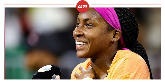 “When people are cheering it helps, I don't want to disappoint them; I don't want to lose being a brat on court and being mad at myself” - Coco Gauff after Canadian Open 3R win against Aryna Sabalenka