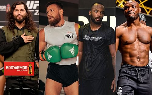 [L-R] Jorge Masvidal, Conor McGregor, Leon Edwards, Kamaru Usman [Images courtesy: @thenotoriousmma, @leonedwardsmma, @usman84kg via Instagram and Getty]