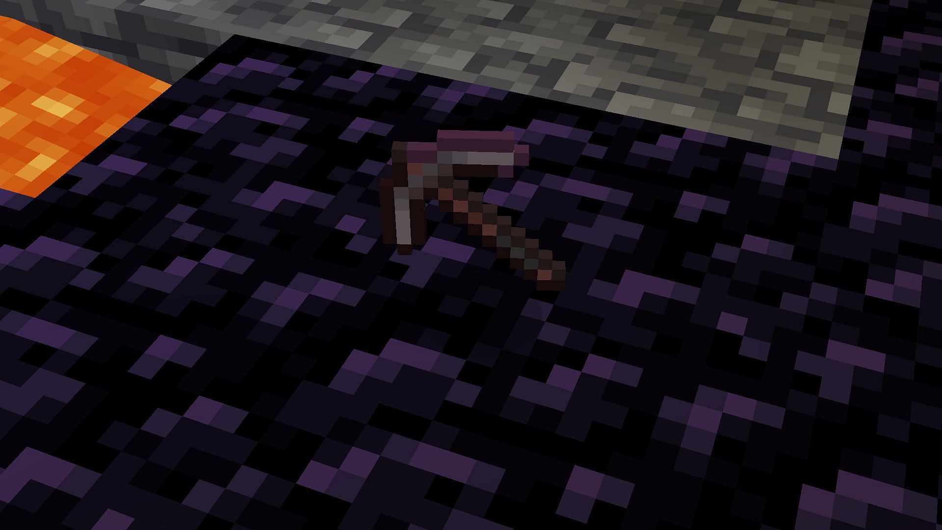 Netherite pickaxe in Minecraft is the second fastest but can mine all kinds of blocks (Image via Mojang)