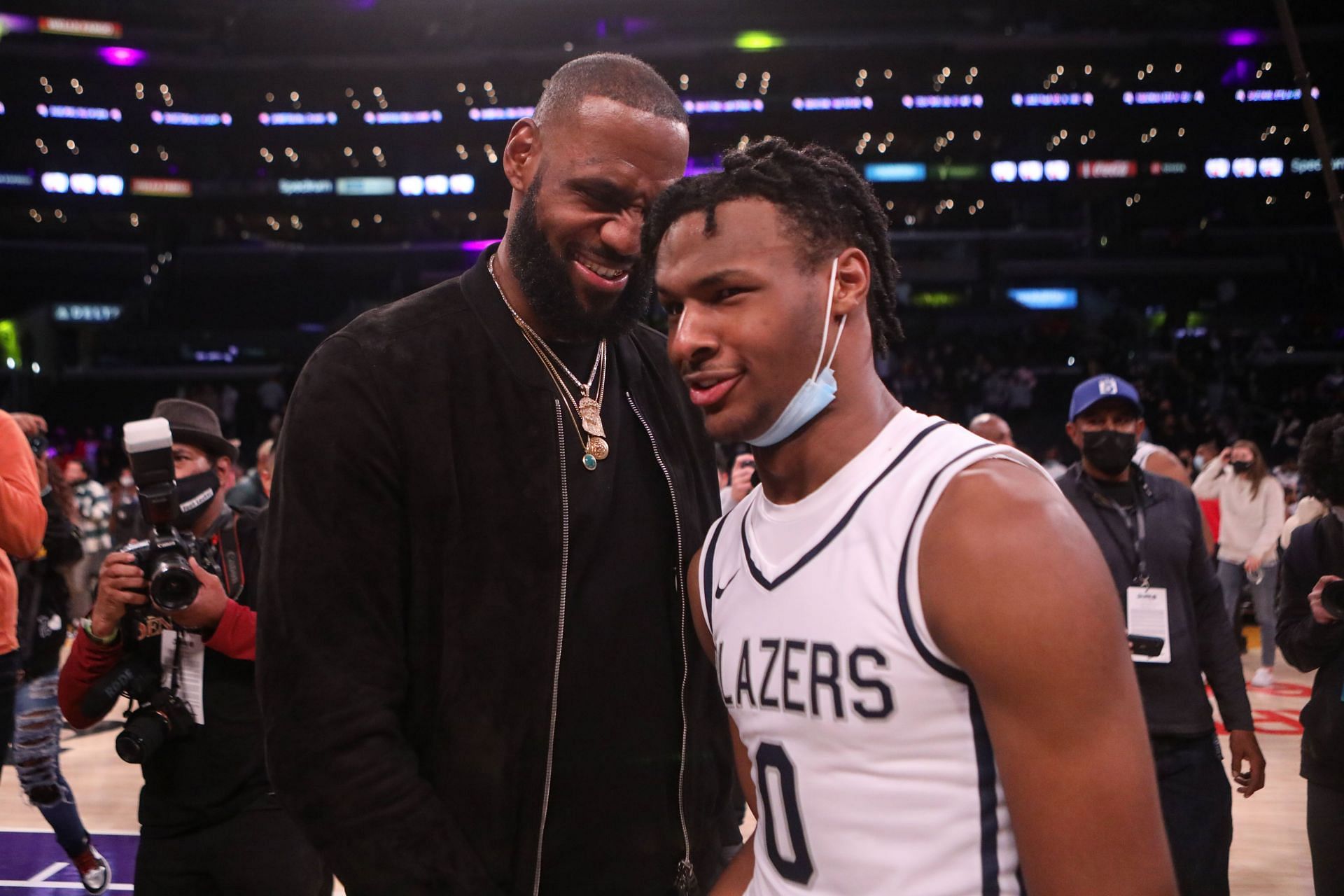 &quot;King James&quot; could cap off his all-time great career by finishing his last season as Bronny James&#039; teammate. [Photo: New York Post]