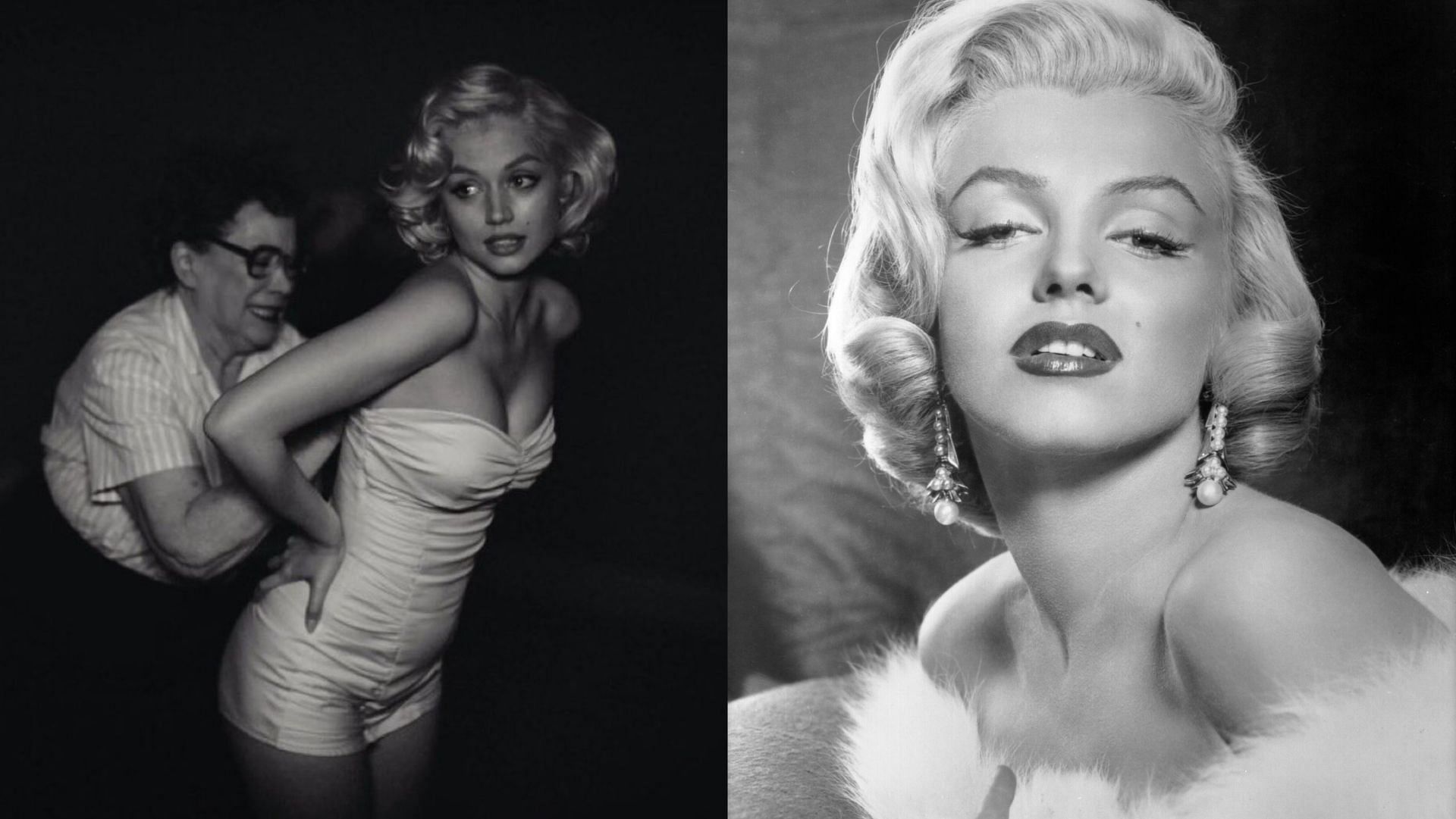 Marilyn Monroe&#039;s estate defended Ana de Armas&#039;s casting in Blonde. (Image via Twitter/@chrisevansmysun, Michael Ochs Archives/Getty)