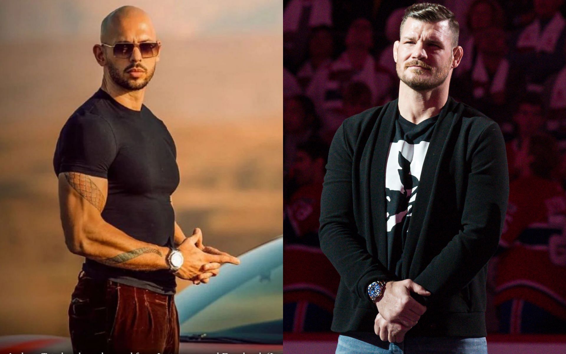 Andrew Tate (left), Michael Bisping (right) [Image courtesy of Andrew Tate/Instagram]