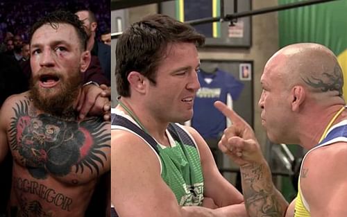 Conor McGregor (L) Chael Sonnen and Wanderlei Silva (R) (Twitter - @MirrorFighting & @VerdictMMA)