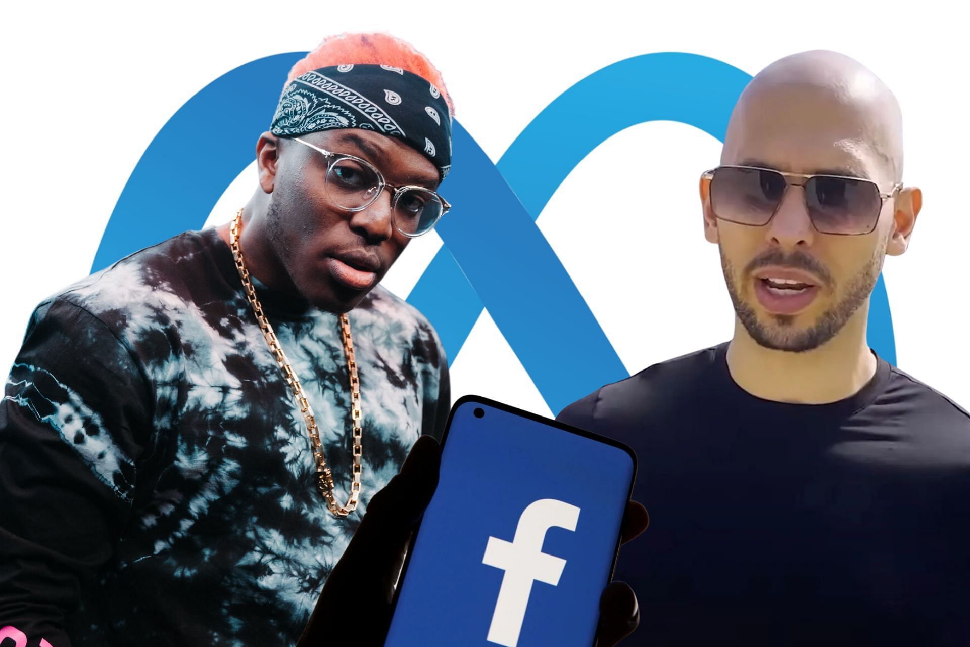 KSI reacts to Meta banning Andrew Tate from Facebook and Instagram (Image via Sportskeeda)