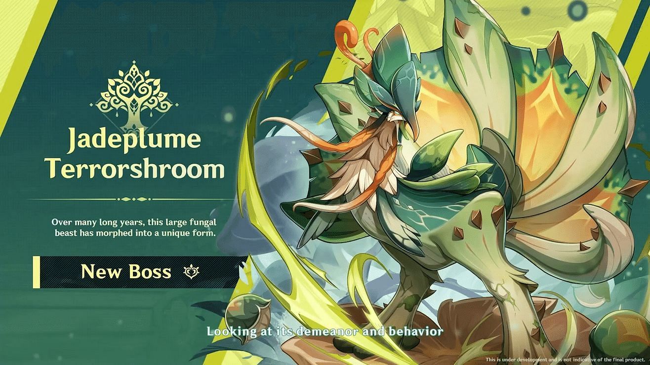 Jadeplume Terrorshroom as a new boss (Image via HoYoverse)