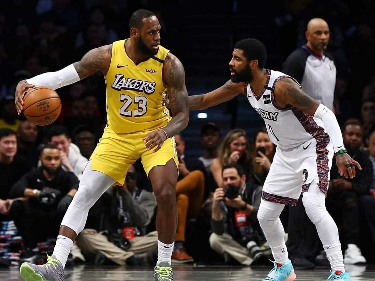 &quot;King James&quot; continues to put pressure on the Lakers to acquire Kyrie Irving. [Photo: SI]