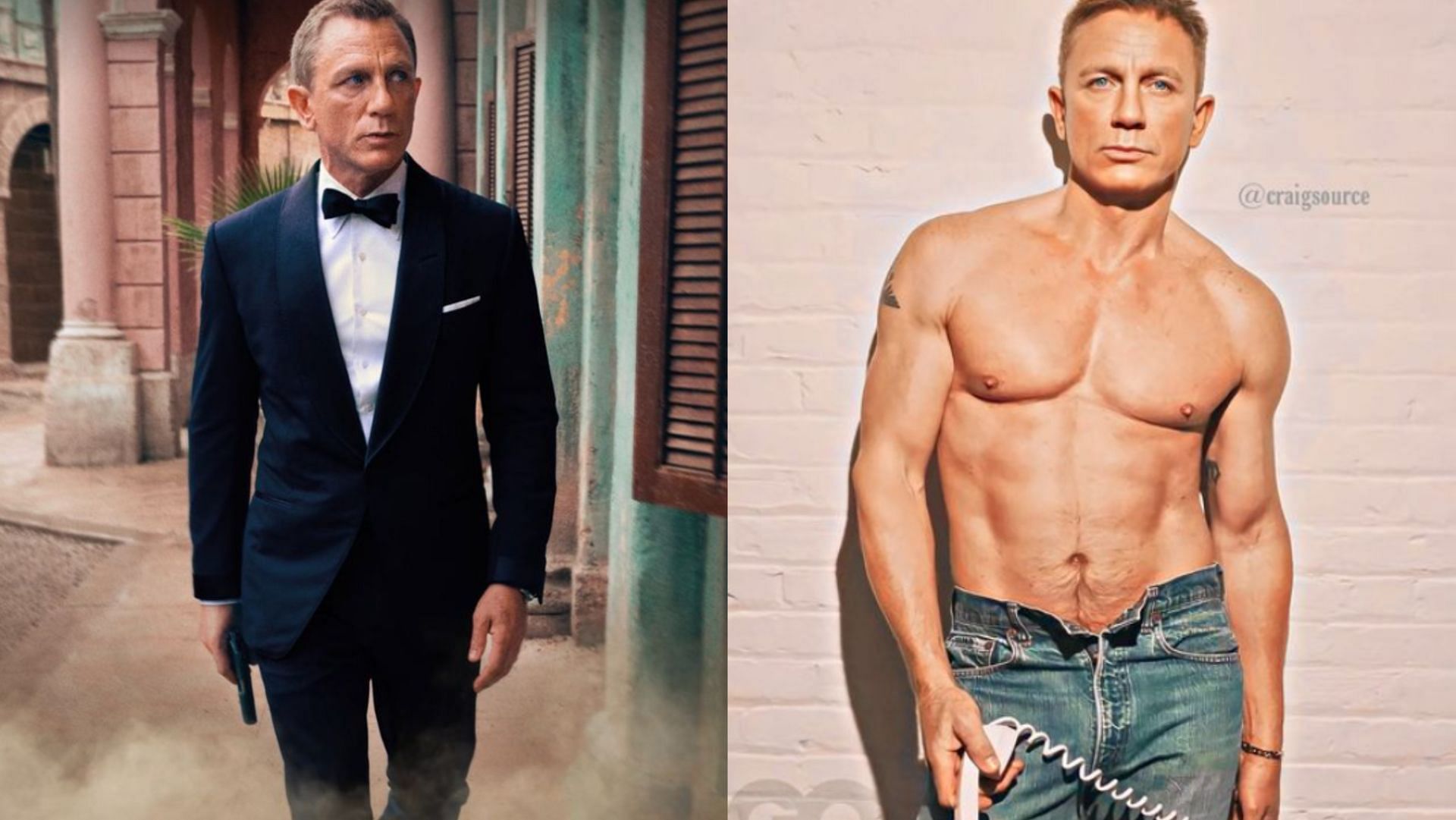 Daniel Craig works hard to get a ripped body for Bond 25. (Image via Instagram)