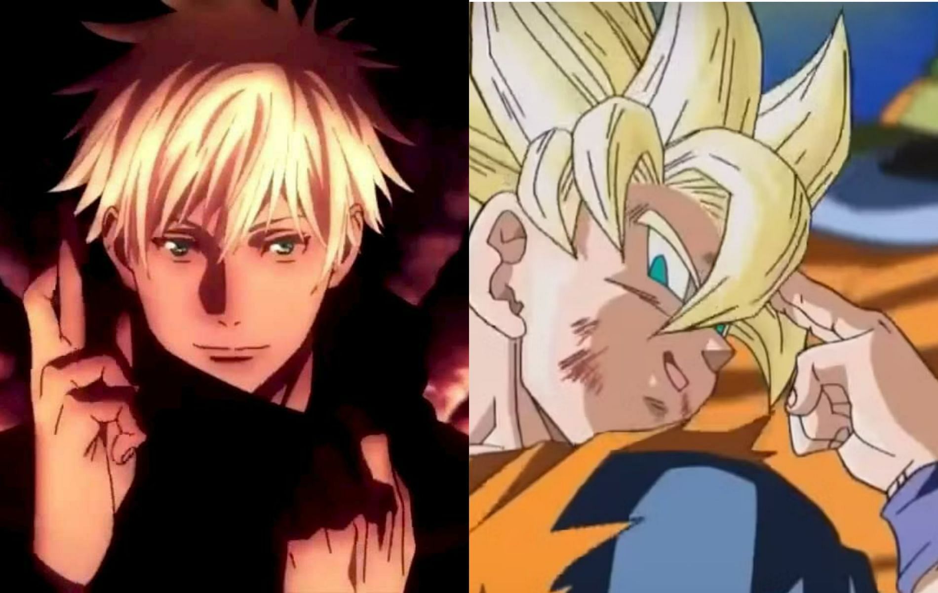 Will Dragon Ball&rsquo;s Goku be able to beat Gojo? (Images via Jujutsu Kaisen/MAPPA/Gege Akutami and Dragon Ball/TOEI/Akira Toriyama)