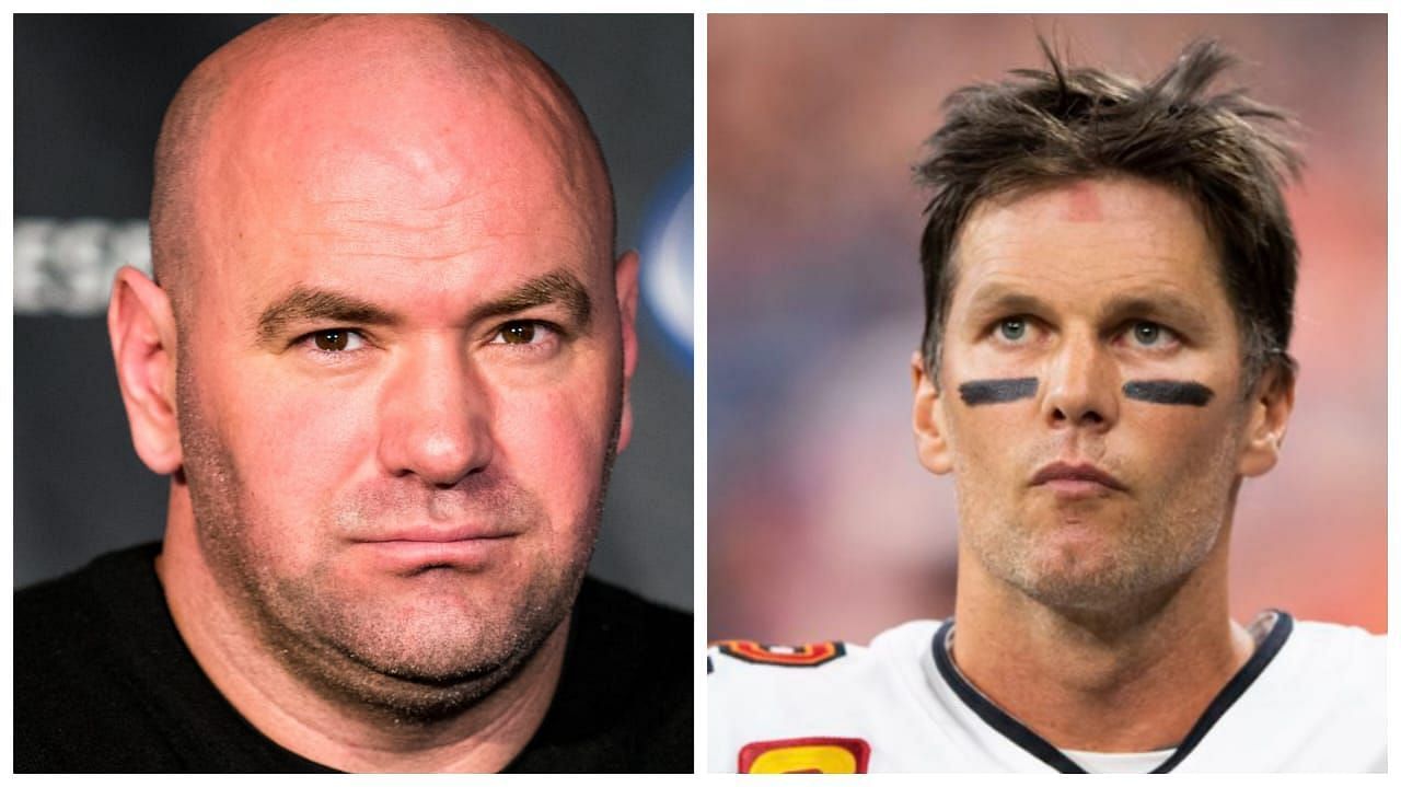 UFC President Dana White (left) claimed that he had convinced Tom Brady to join Las Vegas Raiders before move to Tampa Bay Buccaneers back in 2020