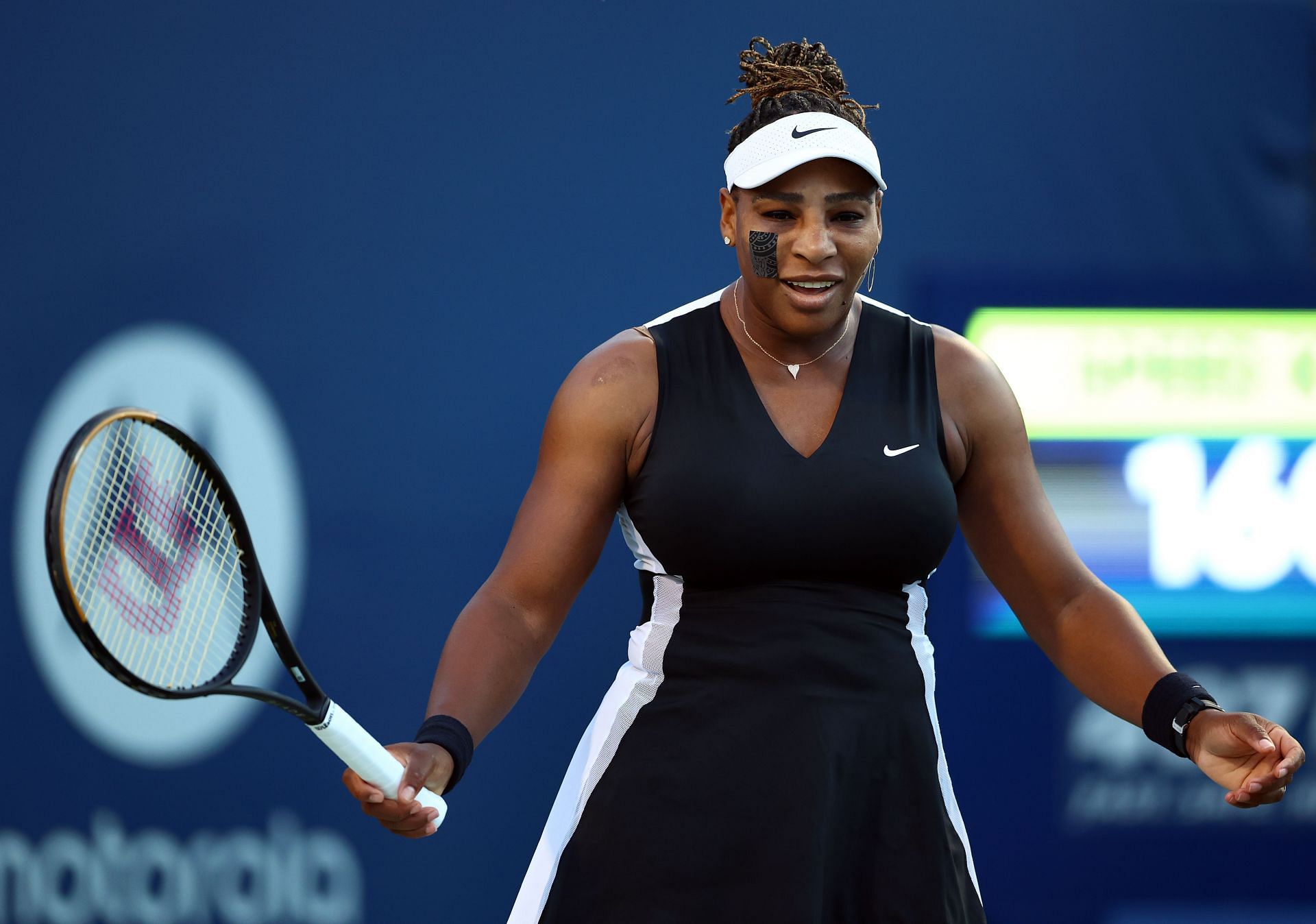 Serena Williams during her second-round Canadian Open match.