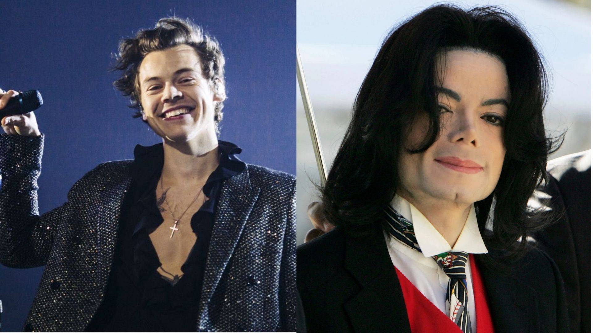 Harry Styles and Michael Jackson (Image via Helene Marie Pambrun/Getty Images, and Justin Sullivan/Getty Images)