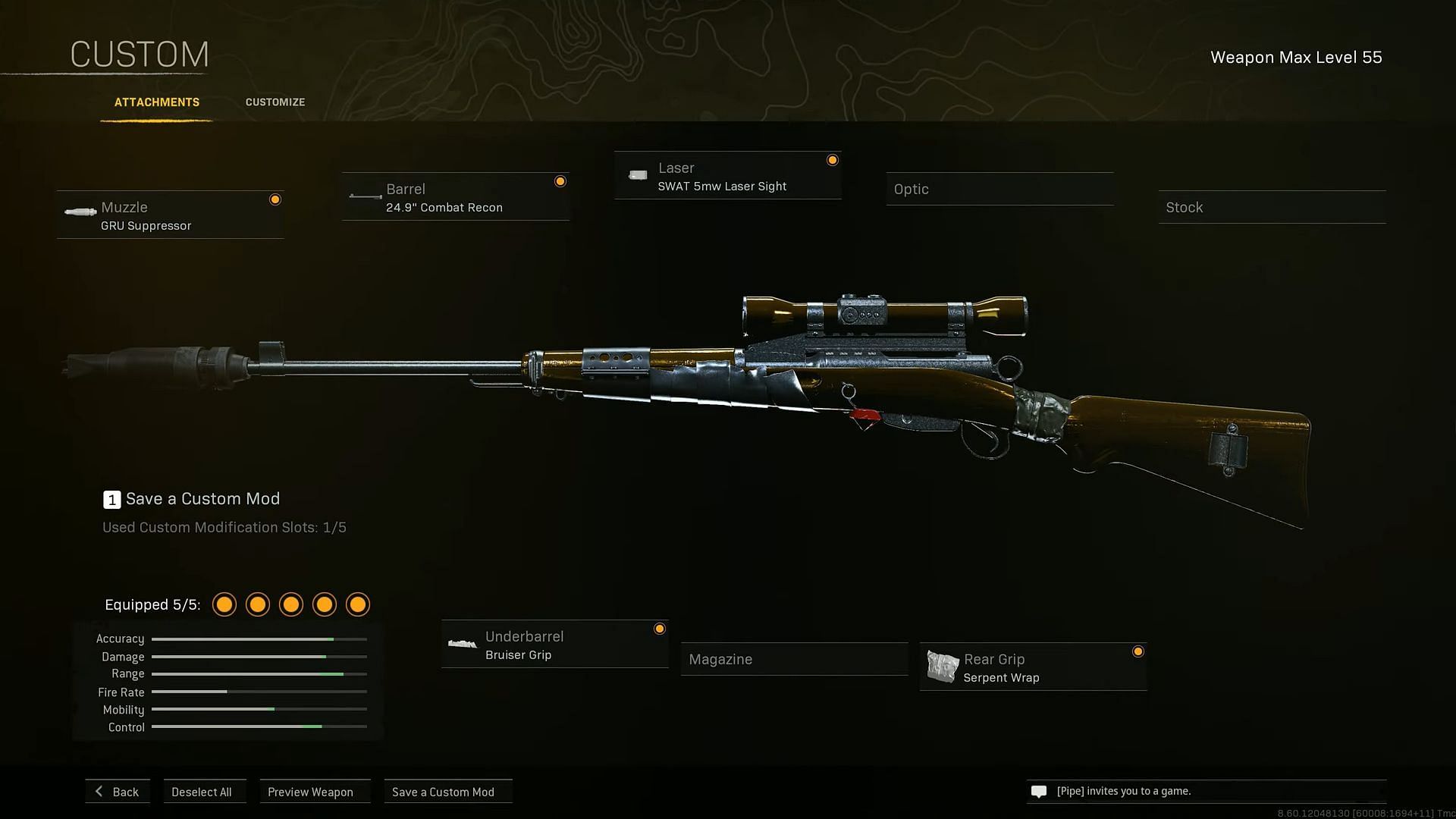 Call of Duty Warzone Swiss K31 setup (Image via YouTube/Expel Uncut)
