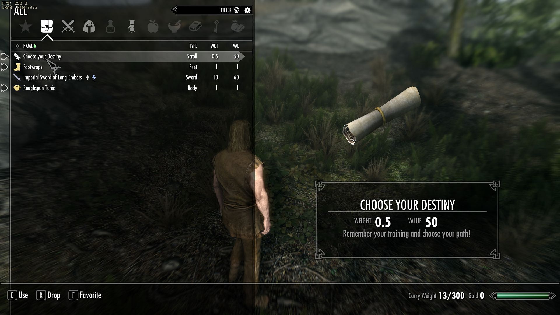 The mod can only be triggered via using this scroll in Skyrim (Image via Nexusmods)