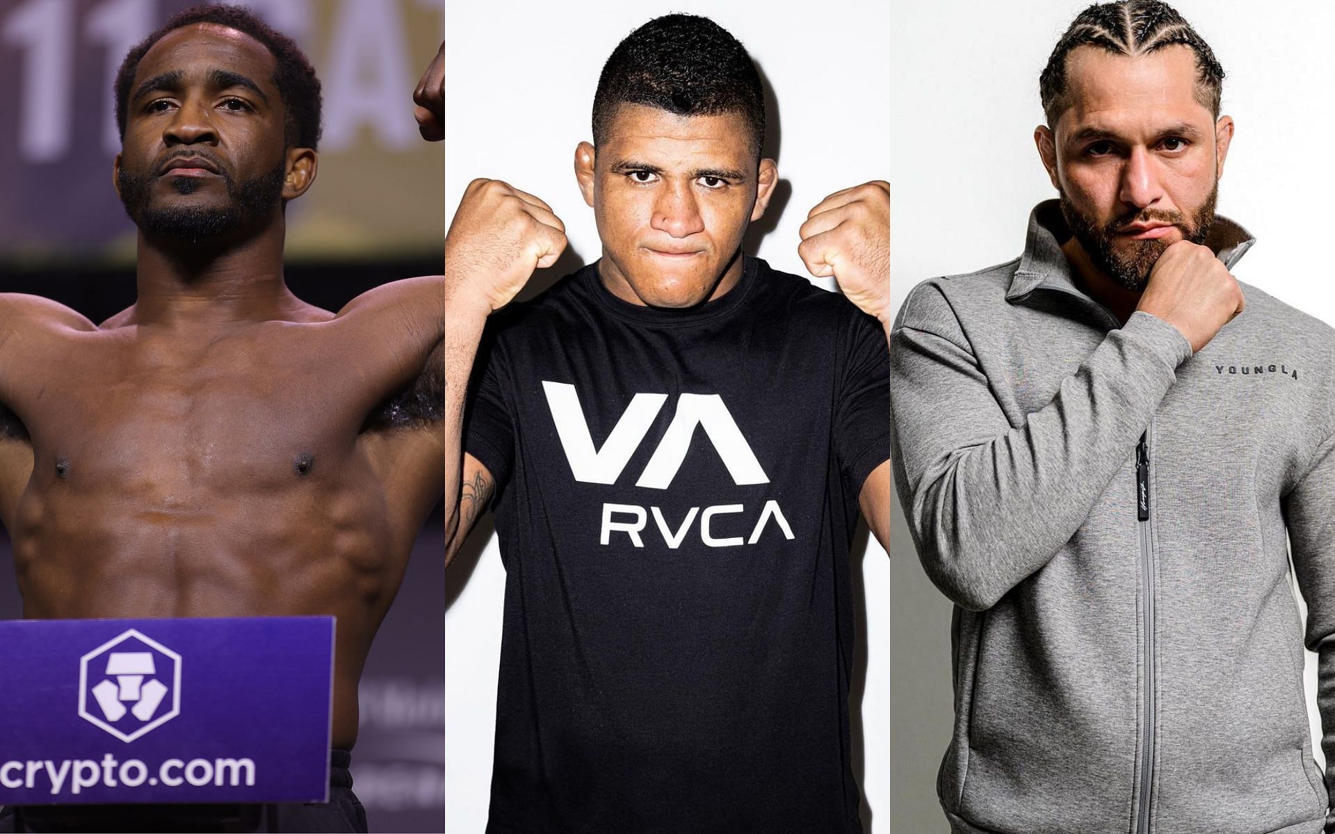 (L to R) Geoff Neal, Gilbert Burns, Jorge Masvidal [Images via @gilbert_burns and @gamebredfighter on Instagram]