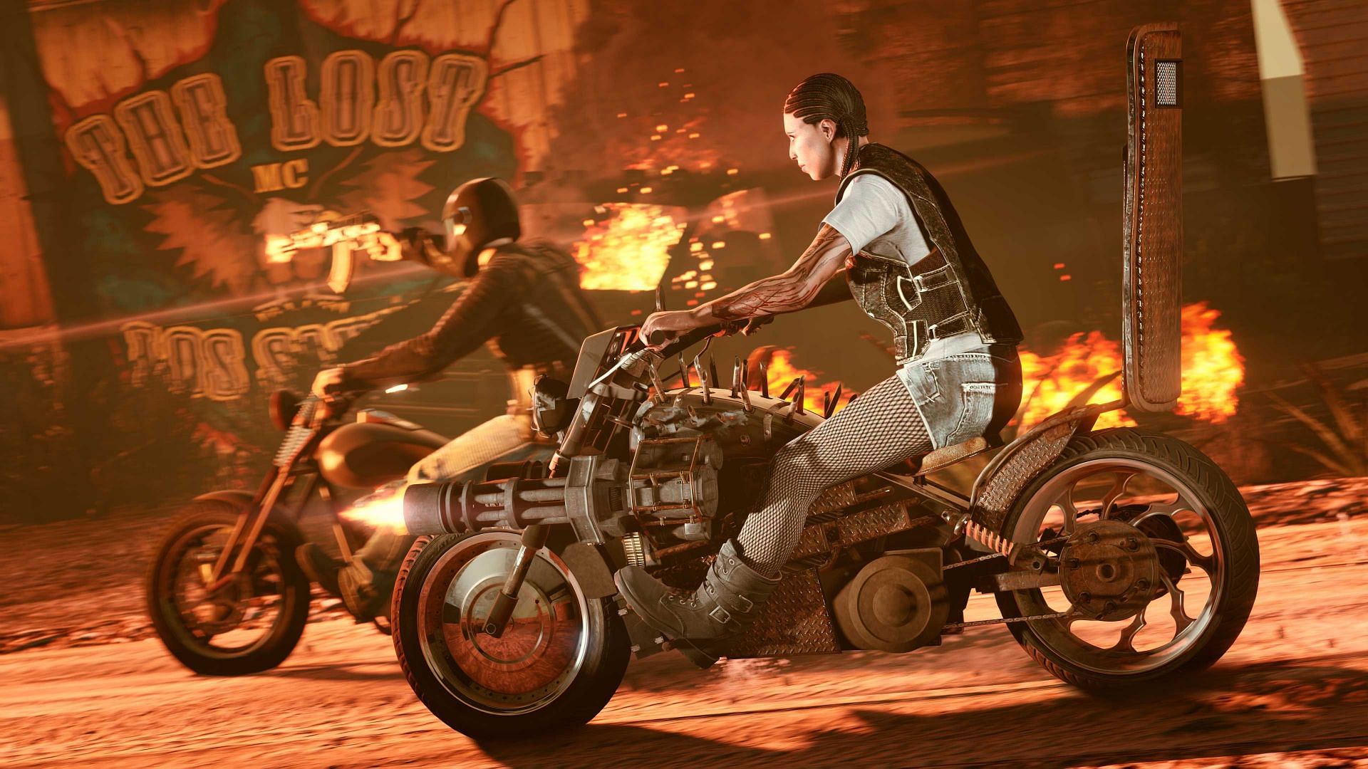 It&#039;s a good day to be a Biker (Image via Rockstar Games)