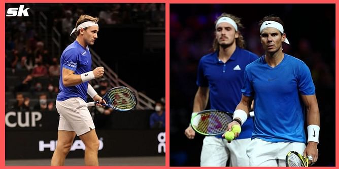 Rafael Nadal reacts to Casper Ruud and Stefanos Tsitsipas joining the Spaniard, Roger Federer, Novak Djokovic, and Andy Murray for 2022 Laver Cup