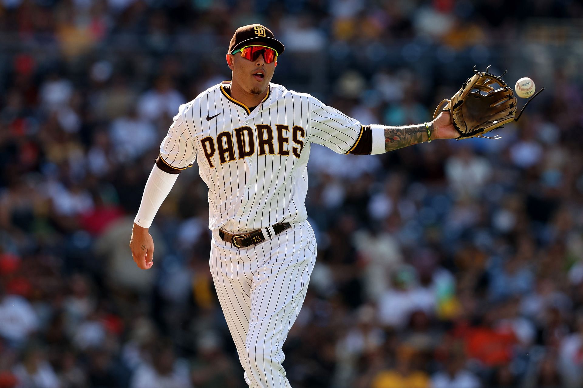 Manny Machado of the San Diego Padres during a game against the San Francisco Giants