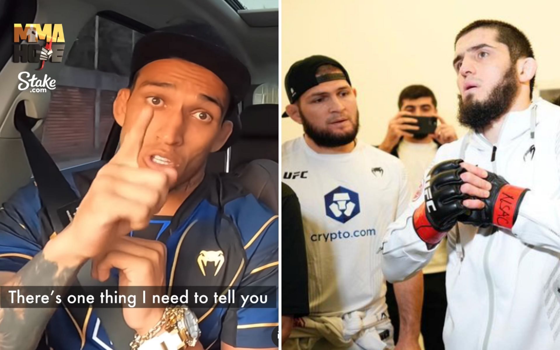 Charles Oliveira (L) and Islam Makhachev (R) [Images Courtesy: @mmahoje and @islam_makhachev on Instagram]