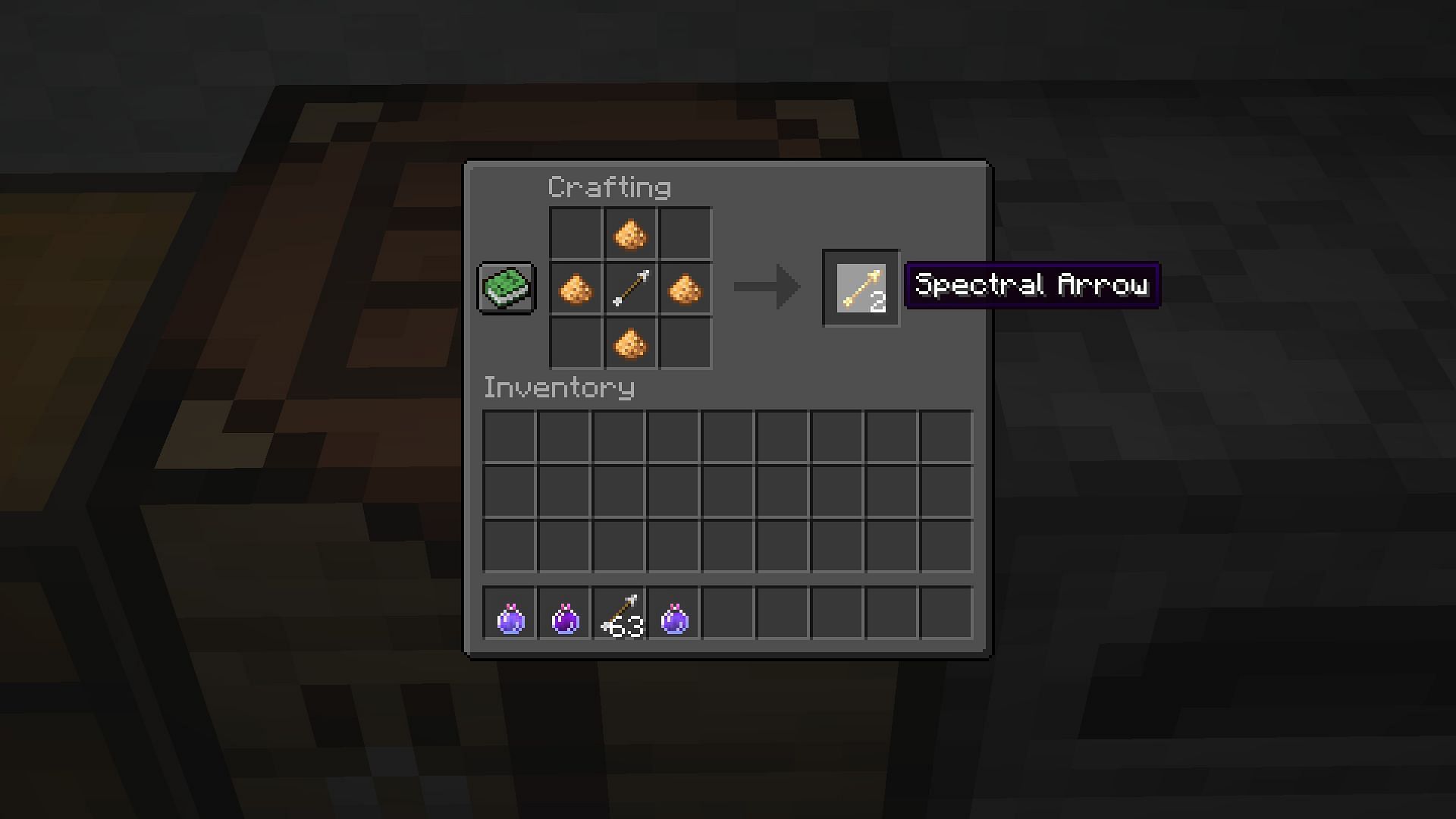 Spectral arrow needs Glowstone Dust (Image via Minecraft 1.19 update)